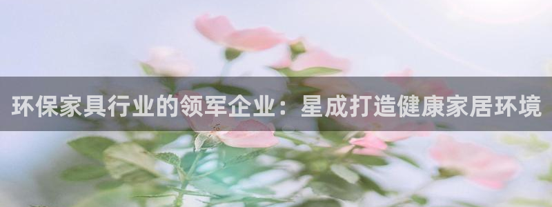 杏耀官网app：环保家具行业的领军企业：星成打造健康家居环境
